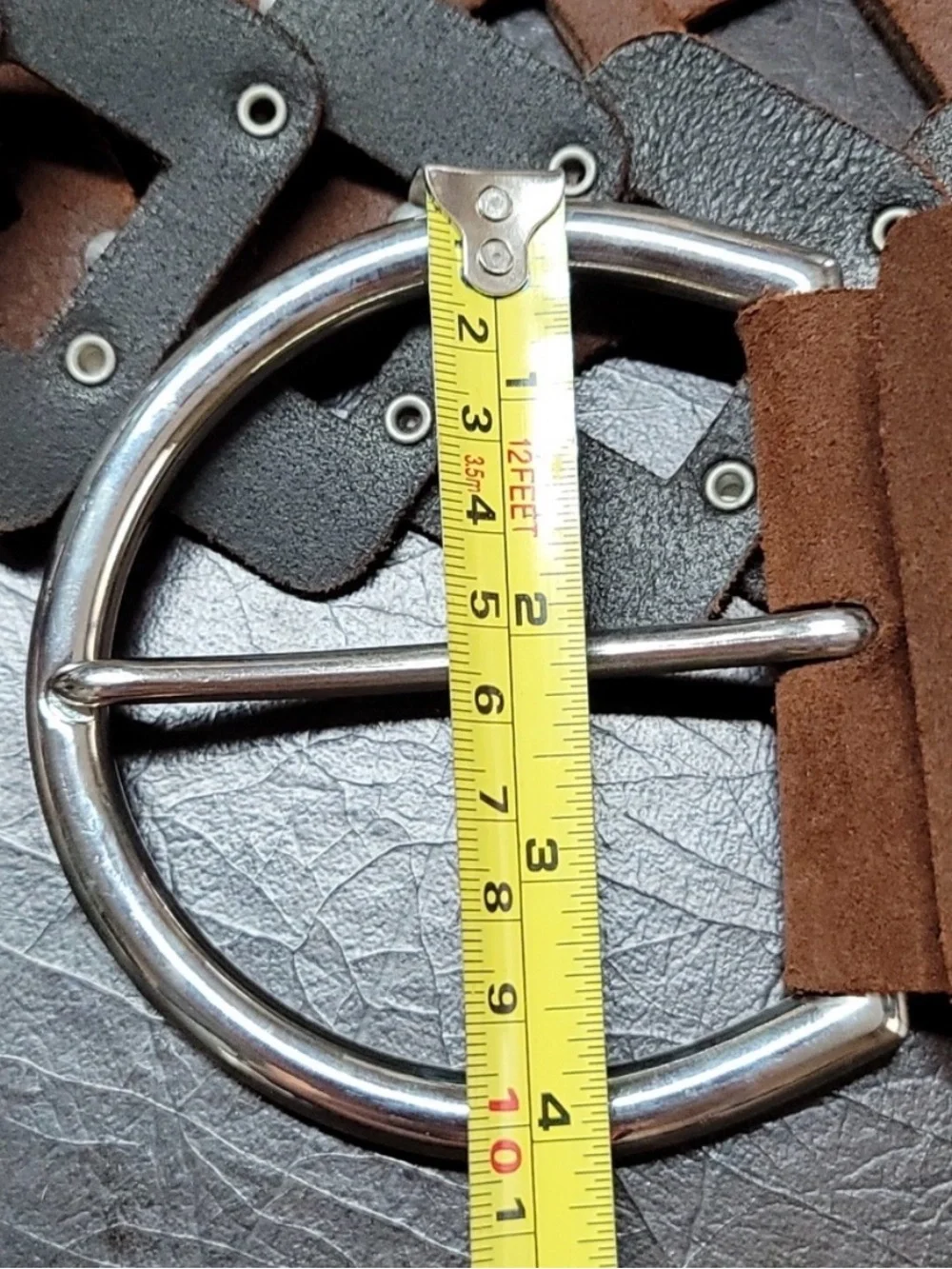 Wear it brown leather belt Italy western statement S M L